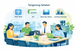 Tempat kerja nyaman di Tangerang Selatan dengan desain modern