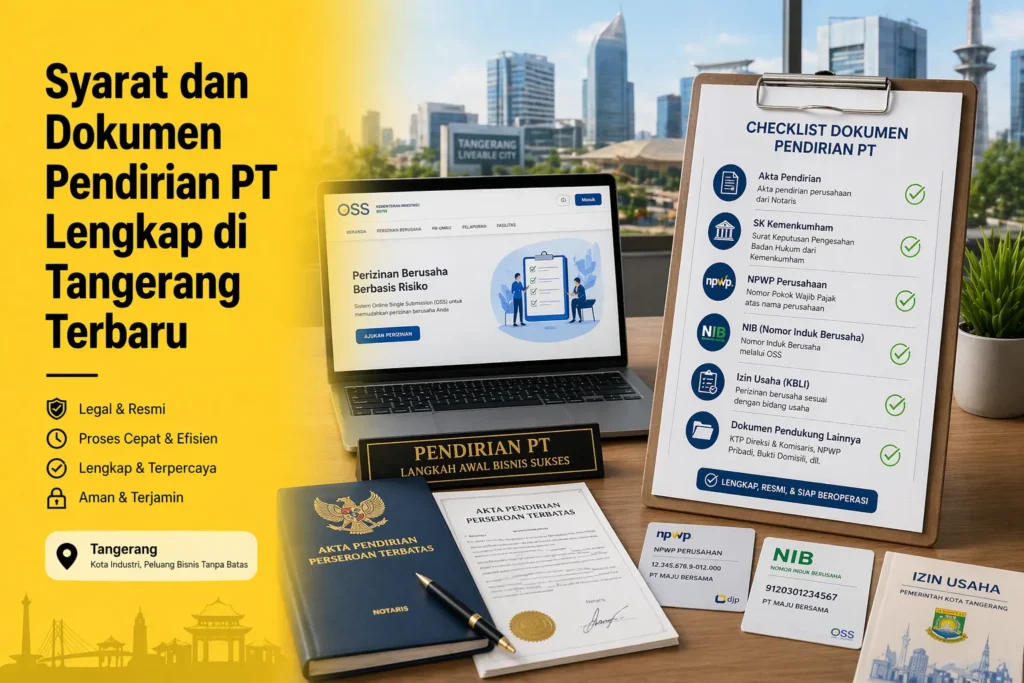 syarat dan dokumen pendirian PT di Tangerang