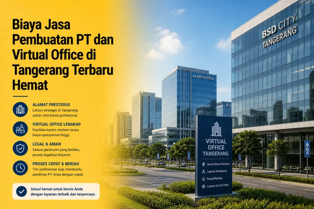 biaya jasa pembuatan PT dan virtual office di Tangerang terbaru