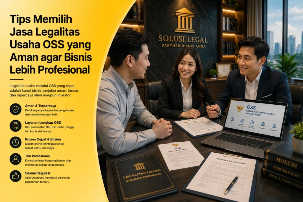 Tips Memilih Jasa Legalitas Usaha OSS yang Aman