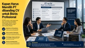 Kapan harus memilih PT dibanding CV untuk bisnis profesional