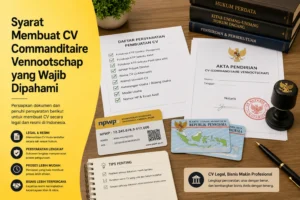 Syarat membuat CV Commanditaire Vennootschap secara legal di Indonesia