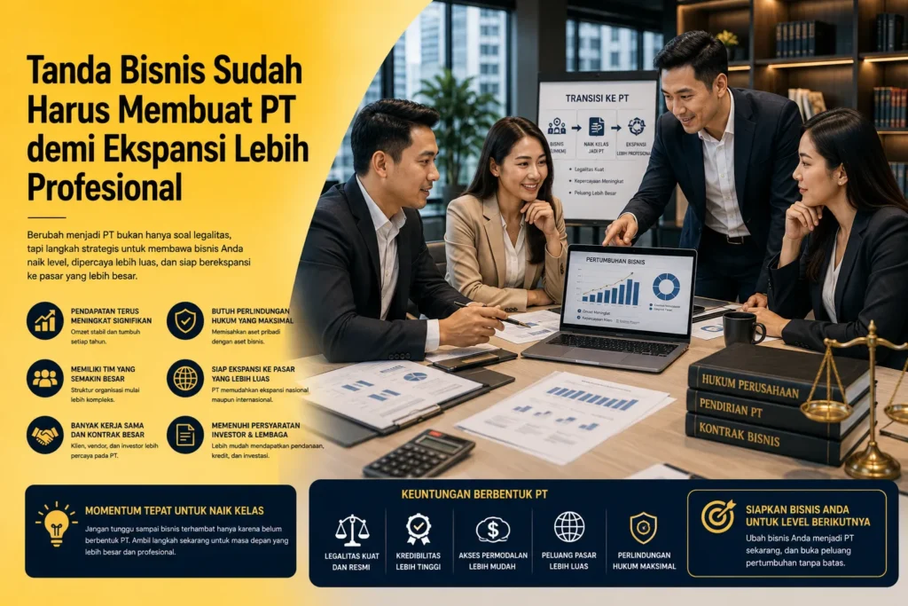 Tanda bisnis sudah harus membuat PT agar profesional